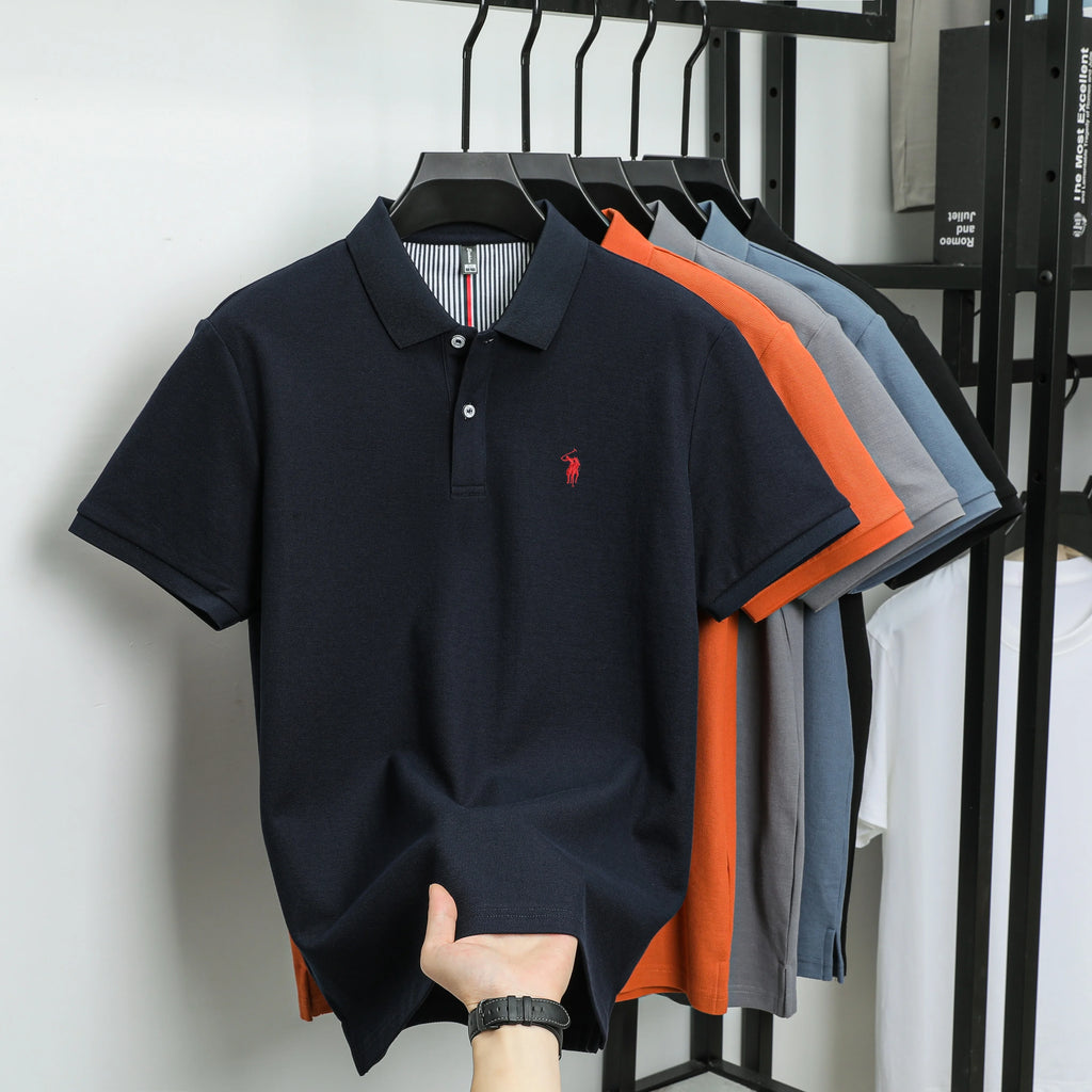 Polo Golf Coton 100% Brodé Homme – Qualité Premium Designer Personnalisé Été