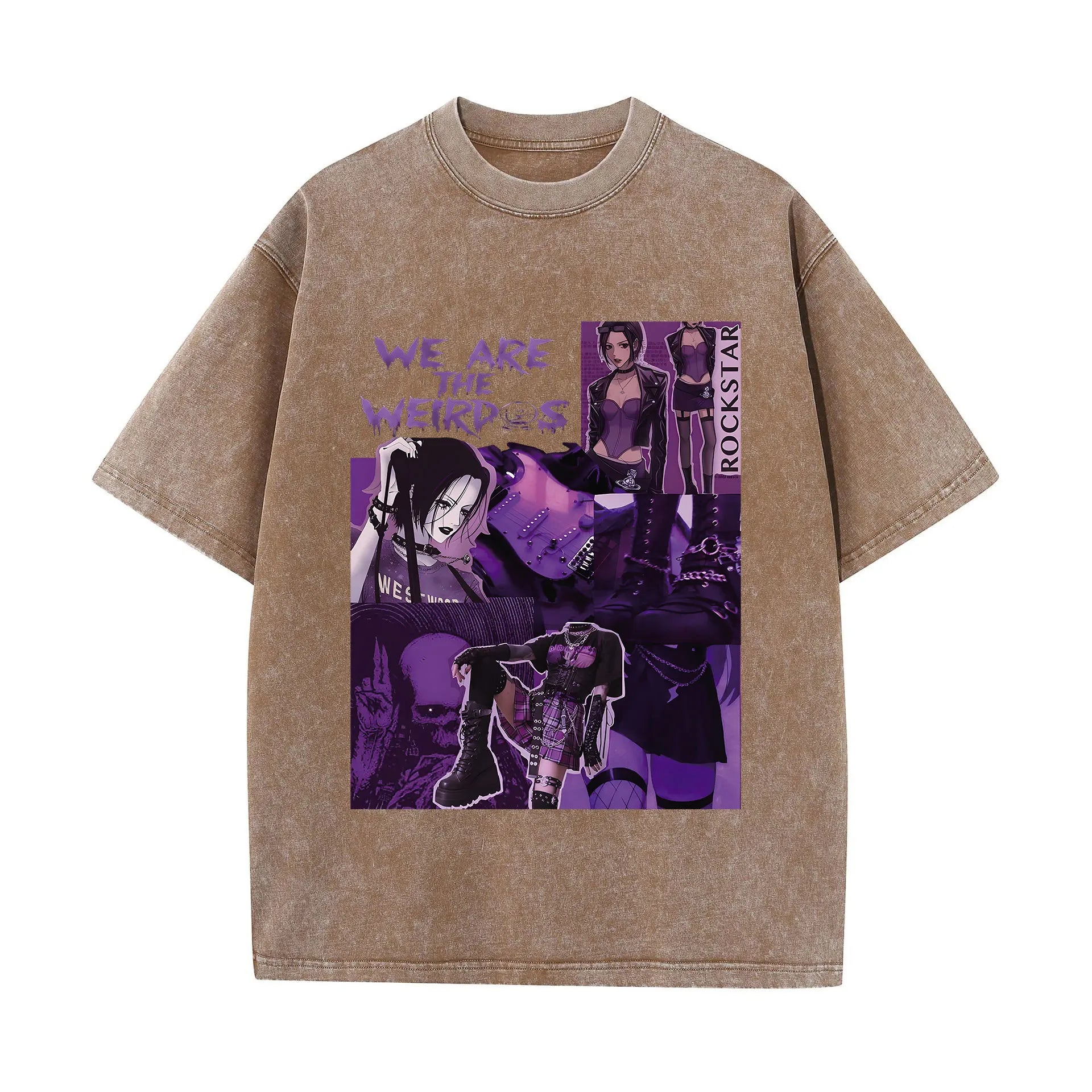 T-Shirt Anime Nana Osaki Imprimé Vintage Washed Harajuku Streetwear Graphique Été Manches Courtes Coton Unisexe – Tee Manga Japonais Tendance | Mode Streetwear Anime Premium