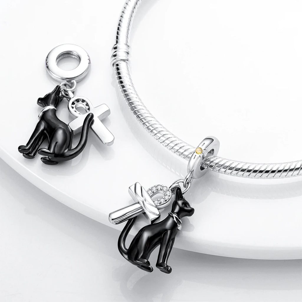Charm Argent 925 Pendentif Croix, Ange, Pyramide & Pharaon – Breloque Spirituelle & Symbolique DIY | Compatible Bracelet Original | Bijou Personnalisé