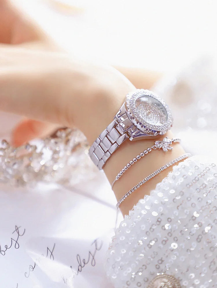 Montre Femme Or Bracelet Dress Luxe 2025 – Acier Complet Élégante Fashion Top Brand