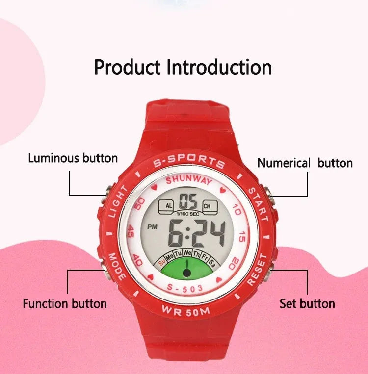 Montre Enfant UTHAI CE02 Quartz Colorée – Fille Garçon Étanche 50M Sport Student