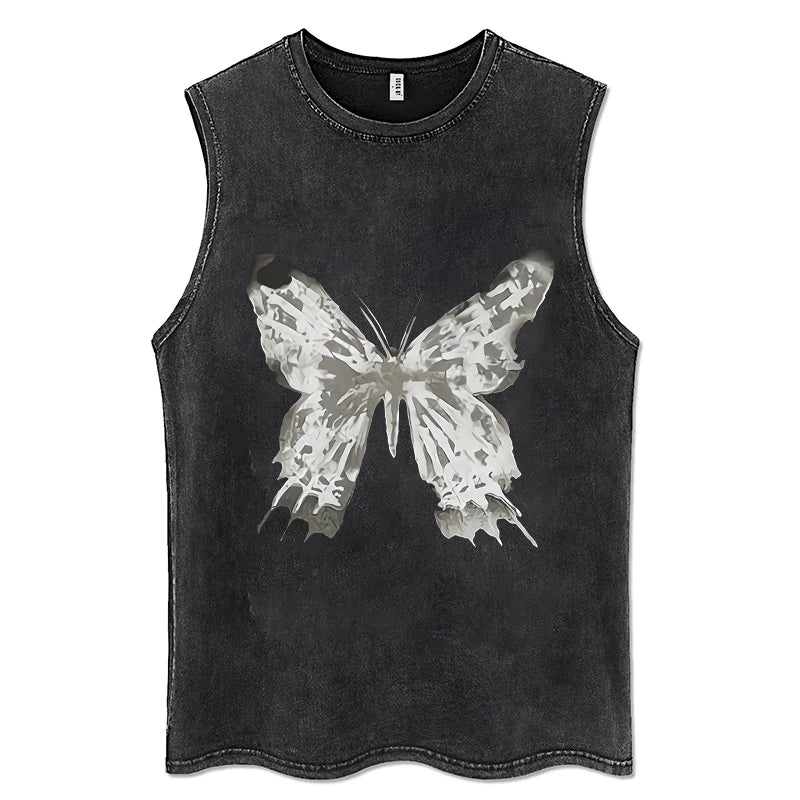Débardeur Unisexe Y2K 100% Coton Vintage Noir Hip Hop Punk Rock Sans Manches Gothic Goth Vest Alternatif Tendance – Débardeur Y2K Premium Vintage Goth | Mode Unisexe Y2K Alternatif Premium