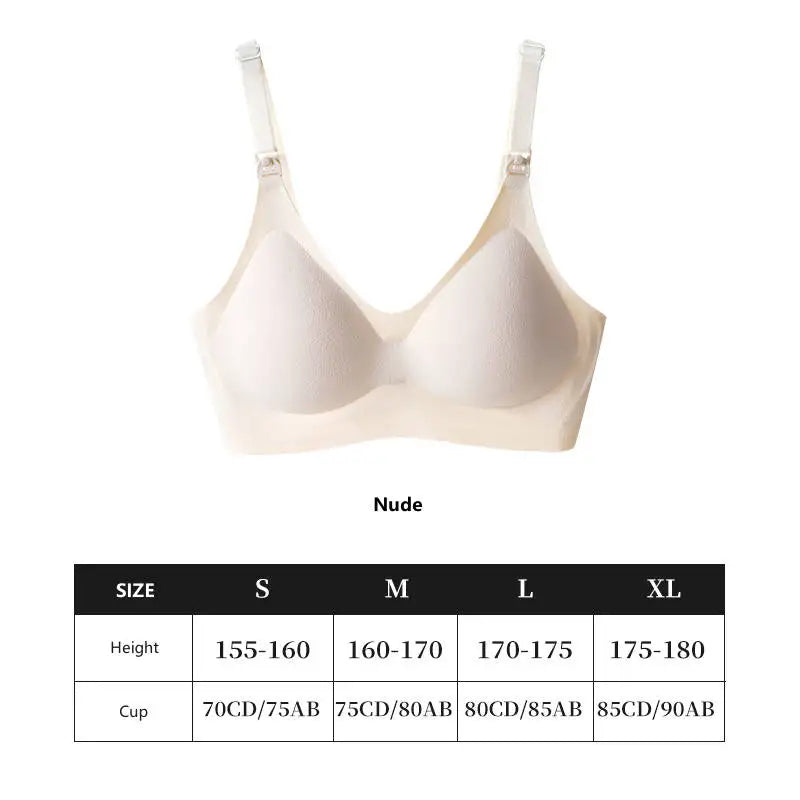 Soutien-Gorge d'Allaitement Femme Enceinte Sans Armature – Ouverture Frontale Respirant Couleur Unie