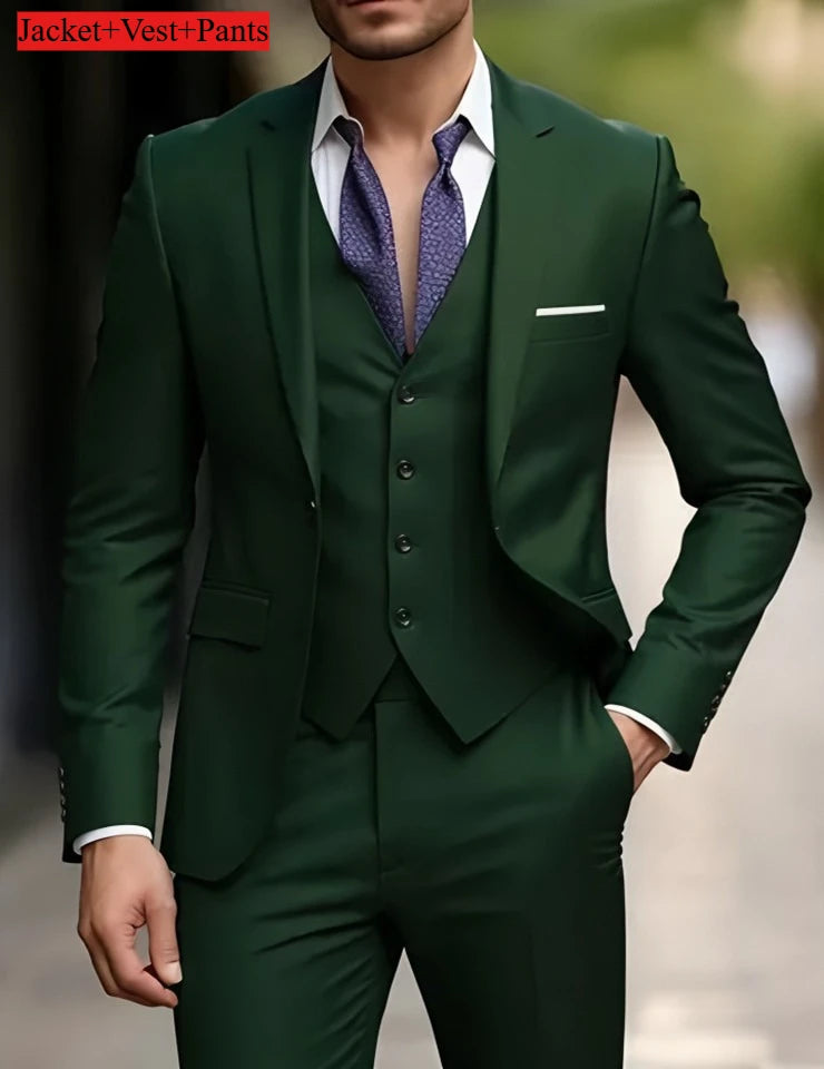 Costume Homme Slim Fit Noir – Ensemble Tuxedo Élégant Mariage & Cérémonie | Mode Homme Premium