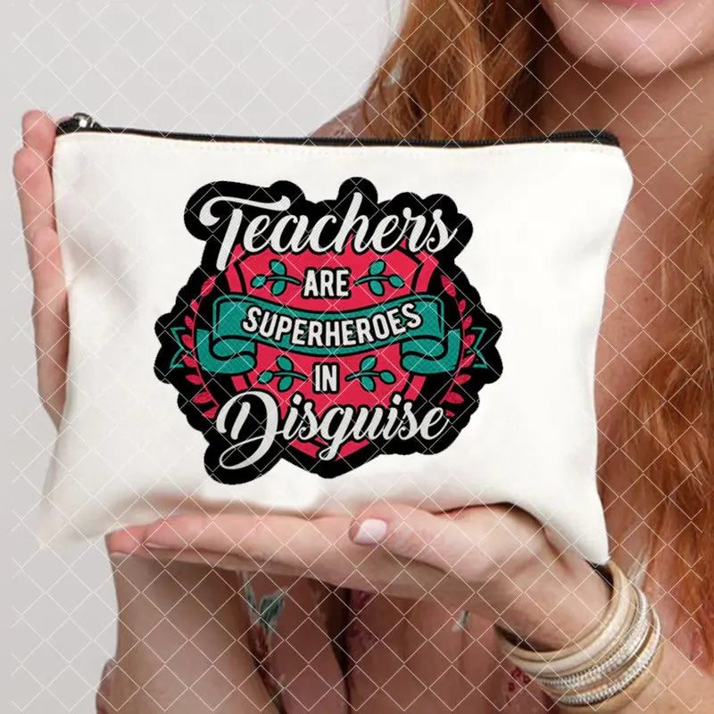 Trousse Rouge à Lèvres Voyage Maquillage – Pochette Cosmétique Portable | Cadeau Enseignante & Étudiante