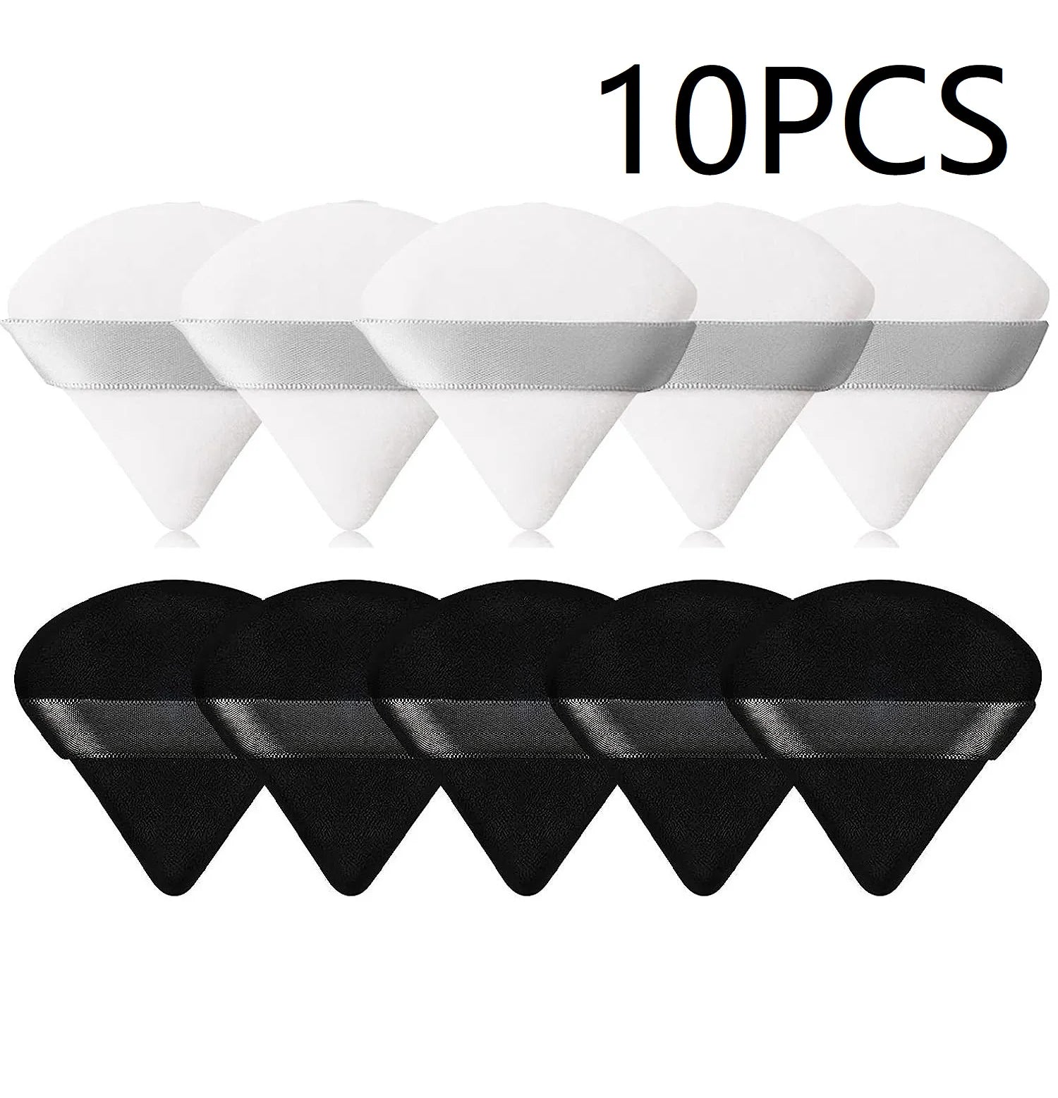 Éponges Triangle Puff Maquillage – Lot 10 Pcs | Blender Poudre & Fond de Teint
