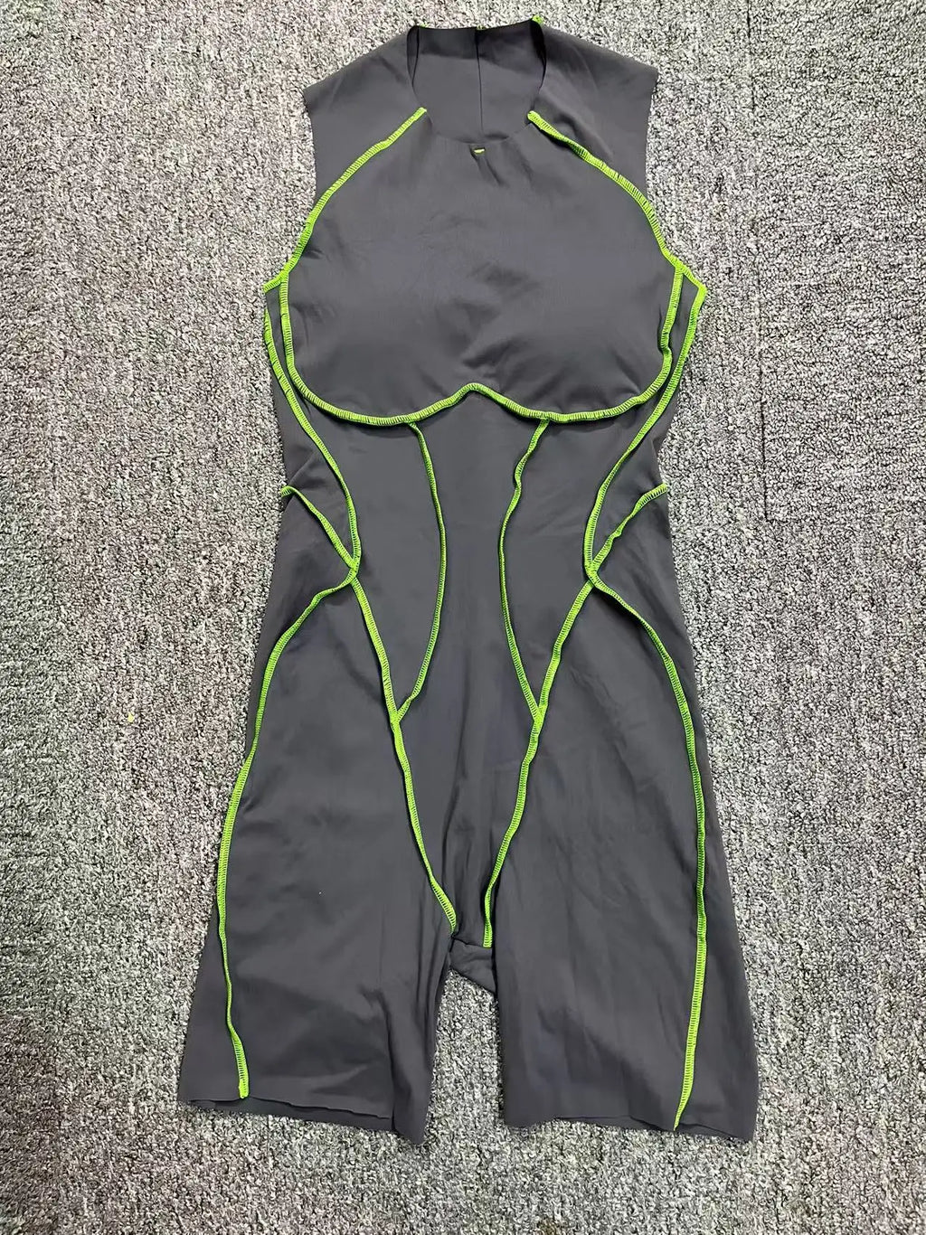 Bodysuit Yoga Push-Up Rembourré Bicolore - Combinaison Short V Butt Gainante Gym & Fitness Femme