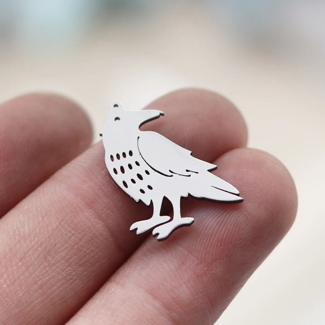 Lot 3 Breloques Animaux Acier Titane DIY – Renard, Lapin, Chat, Cygne, Dragon, Serpent & Plus | Pendentifs Bijoux Fait Main Bracelet & Collier