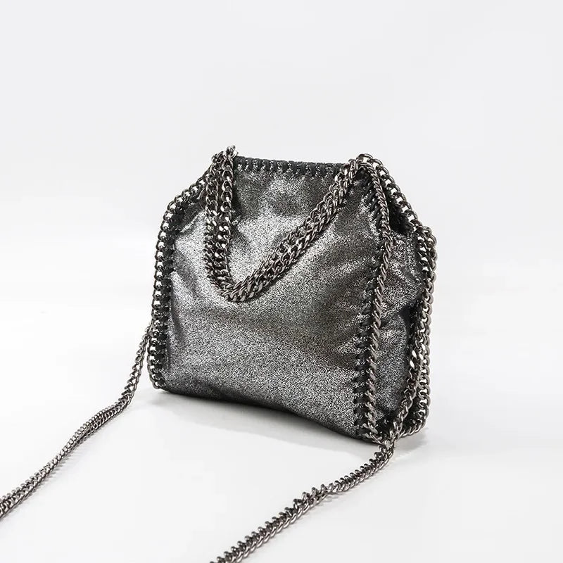 Damen-Handtasche, gesteppt, Kette – Umhängetasche Designer Luxus Chic