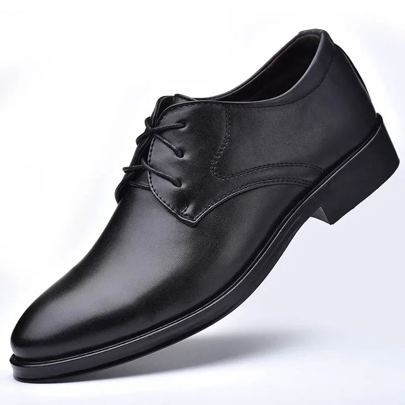 Derby Cuir Business Dress Homme 2025 – Casual Confortable Résistant Fourrure Chaussure