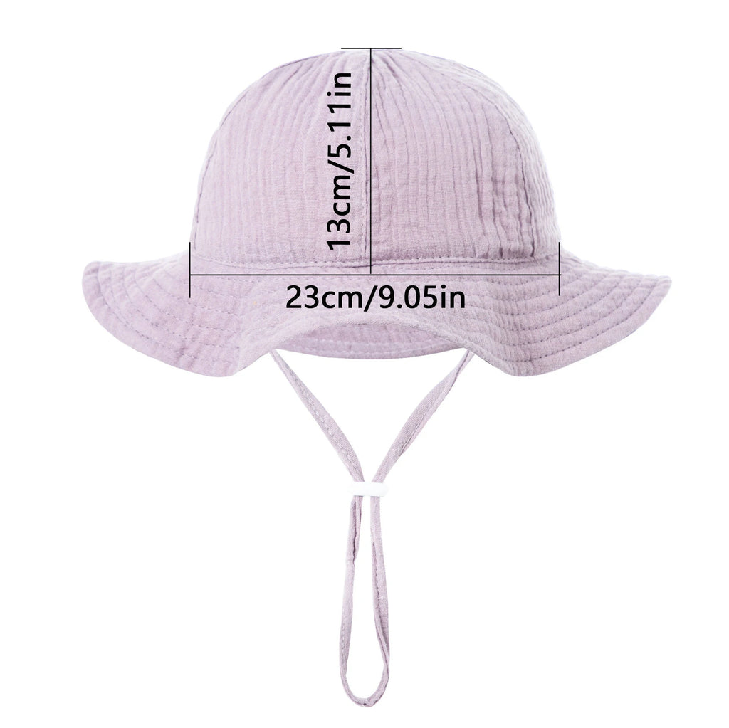 Bob Bébé Coton Imprimé Anti-UV Unisexe – Chapeau Panama Plage Pêche Outdoor Garçon Fille 3-12 Mois