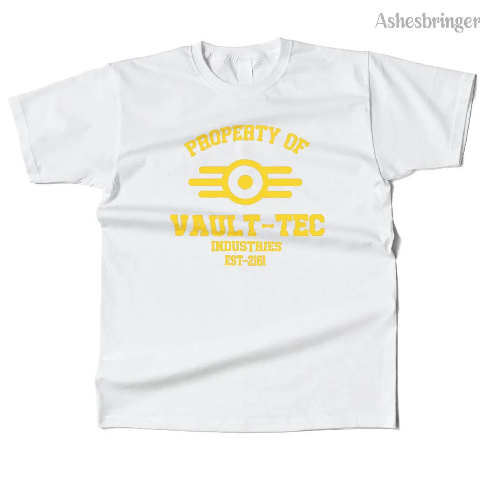 Unisex Baumwoll-T-Shirt Vault-Tec Grafik Streetwear Casual – Gaming Fallout Fan Art T-Shirt für Männer & Frauen | Geek Pop Culture Mode