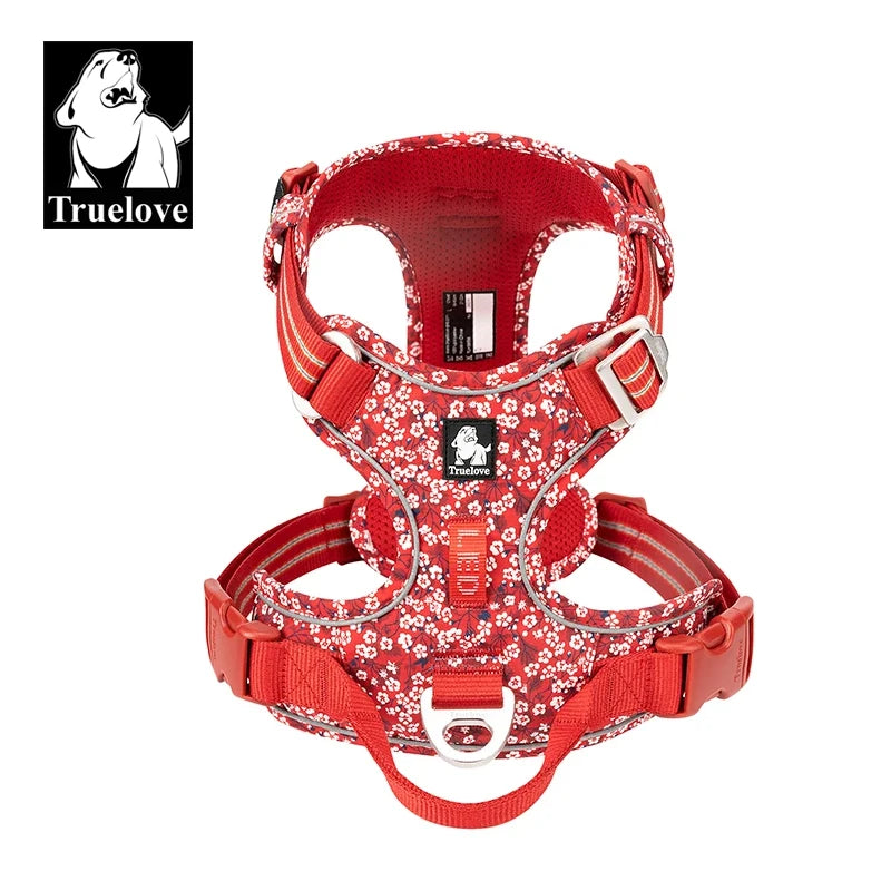 Harnais Chien TRUE LOVE Anti-Traction Nylon Réfléchissant Réglable – Confortable Enfilage Facile Toutes Tailles | Truelove TLH5654