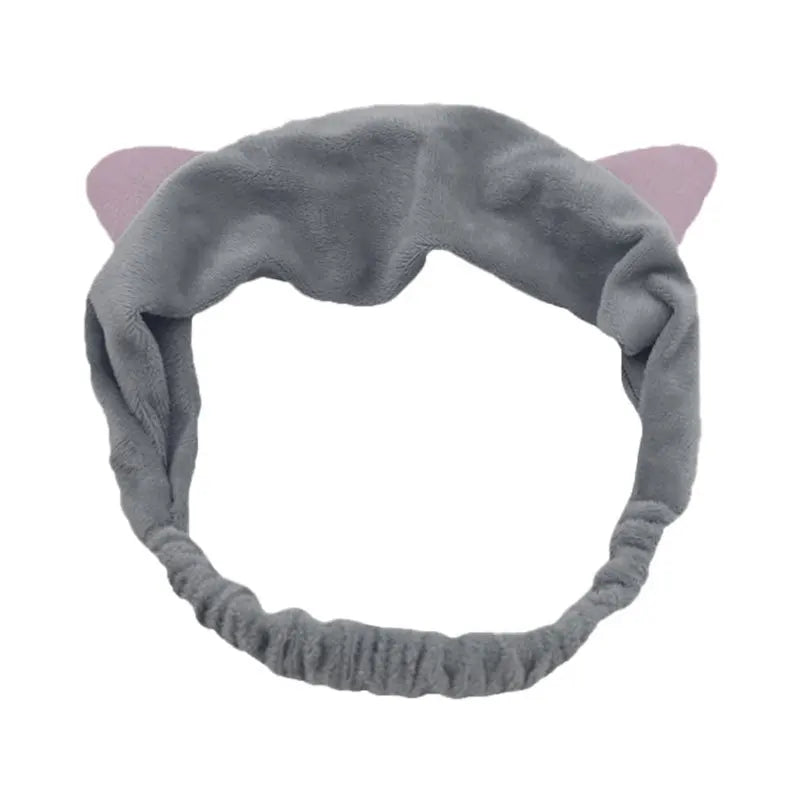 Bandeau Maquillage Oreilles de Lapin Coral Fleece – Élastique Doux | Soin Visage & Coiffure Fille