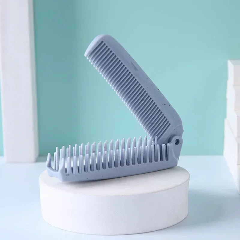 Peigne Brosse Pliable Anti-Statique Voyage – Paille de Blé Éco-Responsable | Coiffage Facile & Compact | Accessoire Cheveux