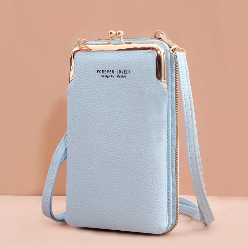 Mini Sac Bandoulière Femme Cuir Mat – Pochette Messenger Clutch Téléphone Tendance