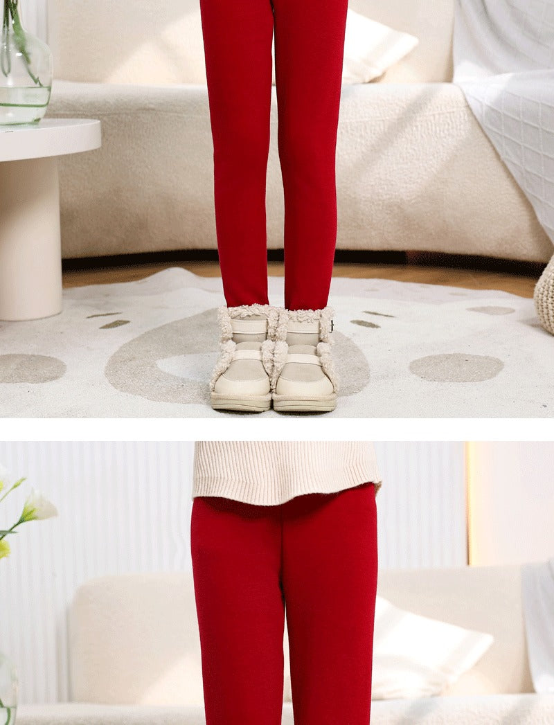 Legging Fille Hiver Polaire Épais Couleurs Bonbon – Pantalon Slim Chaud Élastique Princesse