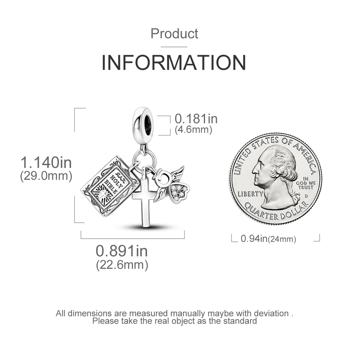 Charm Argent 925 Pendentif Croix, Ange, Pyramide & Pharaon – Breloque Spirituelle & Symbolique DIY | Compatible Bracelet Original | Bijou Personnalisé