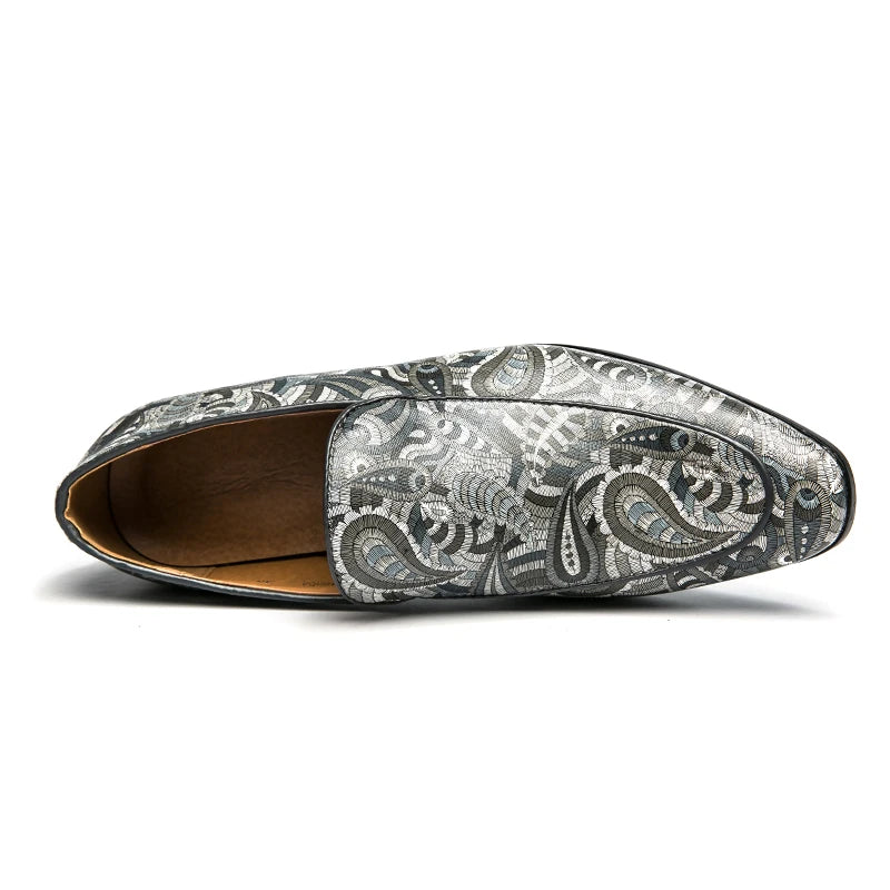 Loafers British Imprimé Cuir Slip-on Homme – Casual Respirant Dating Conduite Fête