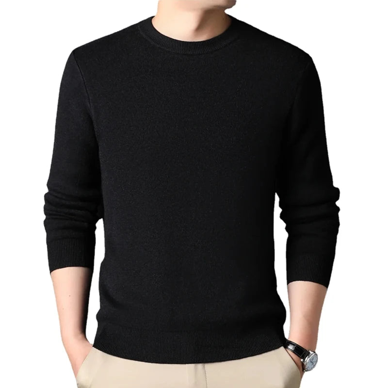 Pull Homme Hiver Tricot Uni Casual Confortable Vintage Oversize Col Rond Automne Sweatshirt Chaud – Sweater Mode Tendance | Mode Homme Premium