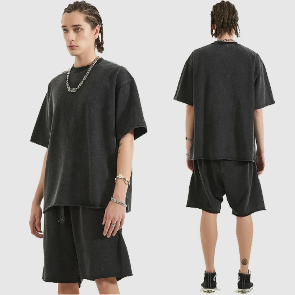 T-Shirt Homme Oversize Bocchi The Rock Anime Manga Imprimé Coton Lavé Col Rond – Fan Art Musique Streetwear | Mode Homme Otaku