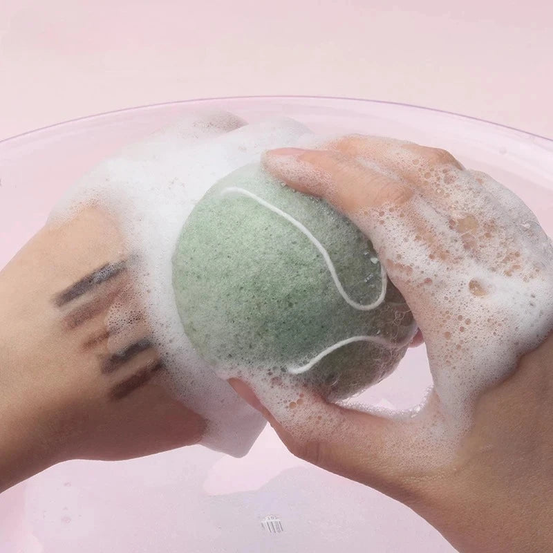 Éponge Konjac Naturelle – Exfoliante & Nettoyante Douce Visage Peau Sensible