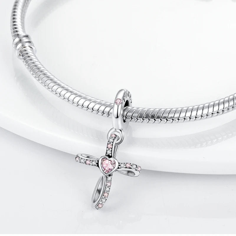 Charm Argent 925 Pendentif Croix, Ange, Pyramide & Pharaon – Breloque Spirituelle & Symbolique DIY | Compatible Bracelet Original | Bijou Personnalisé