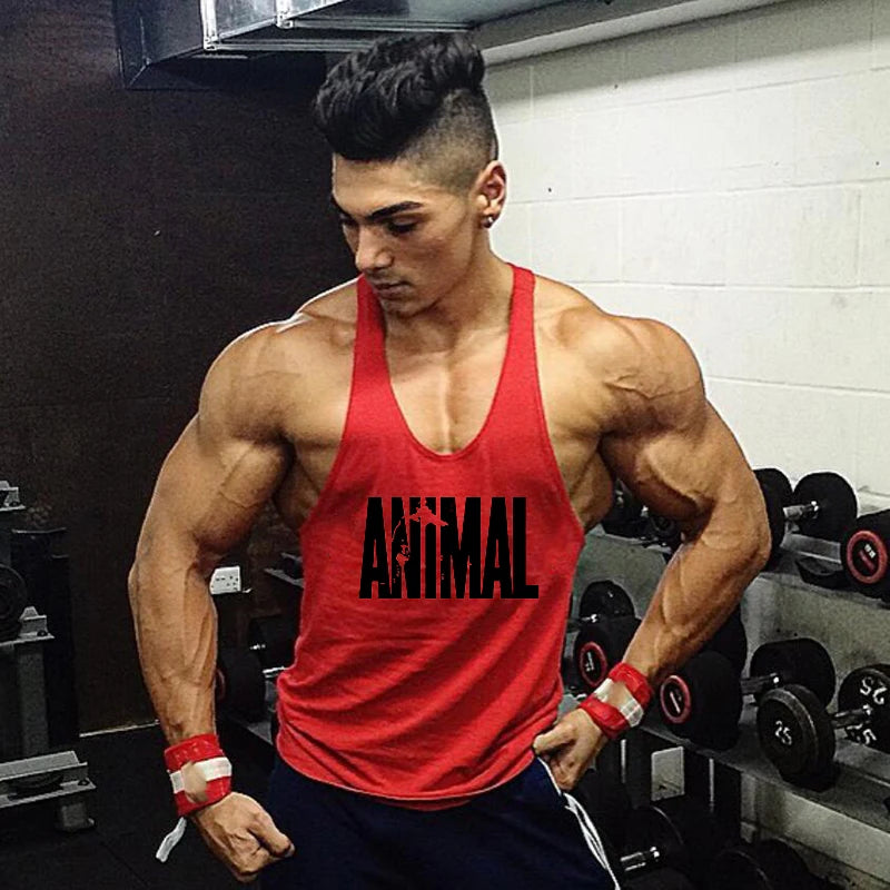 Herren Tanktop Gym Bodybuilding Fitness Print TIER Baumwolle Racerback Stringer Ärmellos Muskeltraining Bequem Leistungsstark Trend – Premium Gym Tanktop TIER Racerback Stringer Bodybuilding | Premium Herren Fitness Mode