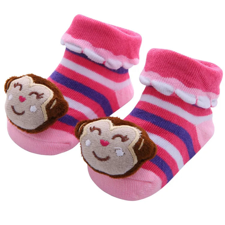 Chaussettes Bébé Unisexe Motifs Animaux Cartoon – Antidérapantes Nouveau-Né Toddler Cadeau Naissance