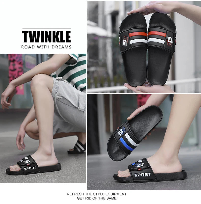 Mules Velcro Homme Légères Plage Grande Taille – Slides Soft Casual Clog Été