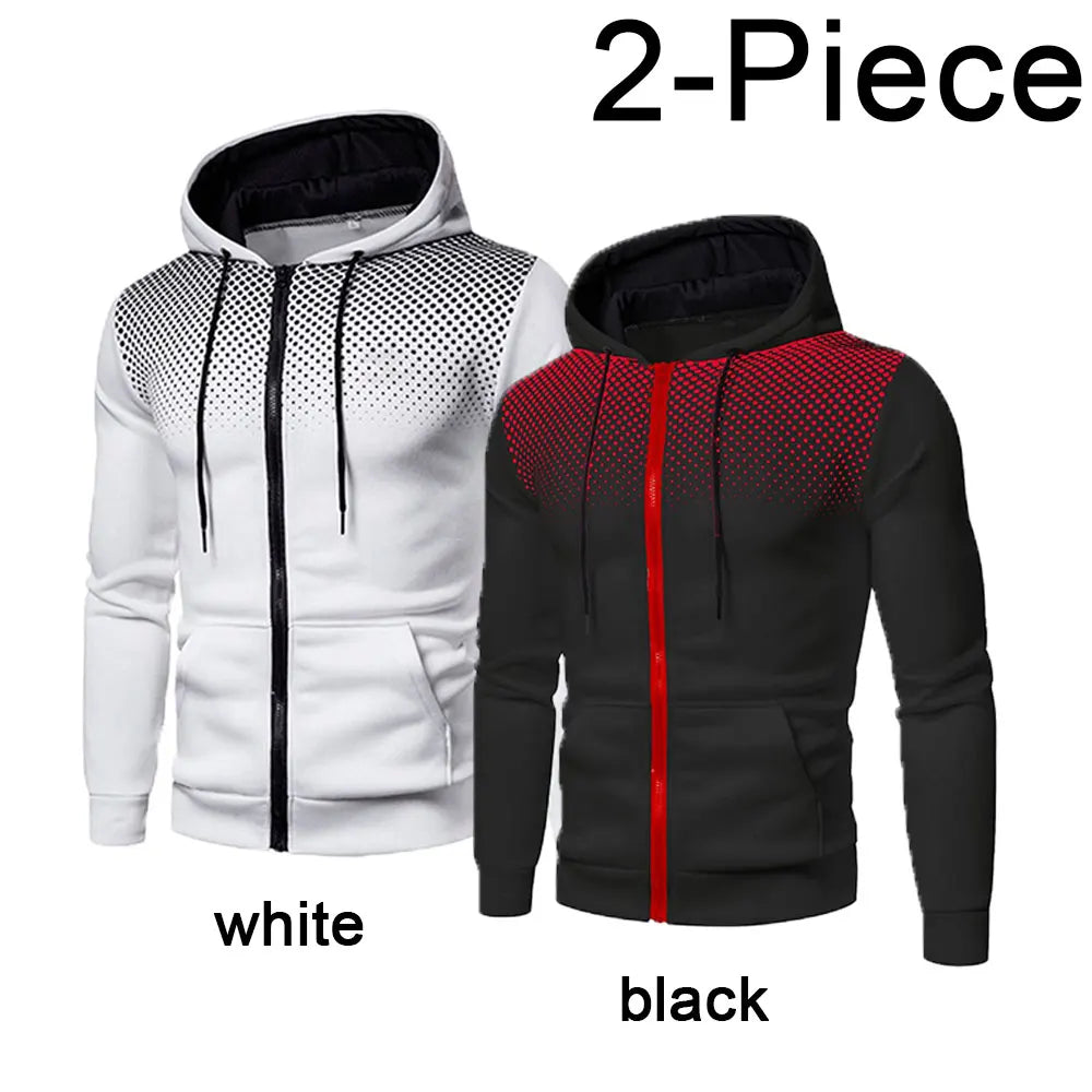 Ensemble Homme Polaire Couleur Unie Sweat Zippé + Pantalon + Bonnet Casual Sport Style Américain Européen Automne Hiver Confortable – Set 3 Pièces Premium | Mode Homme Sport Premium