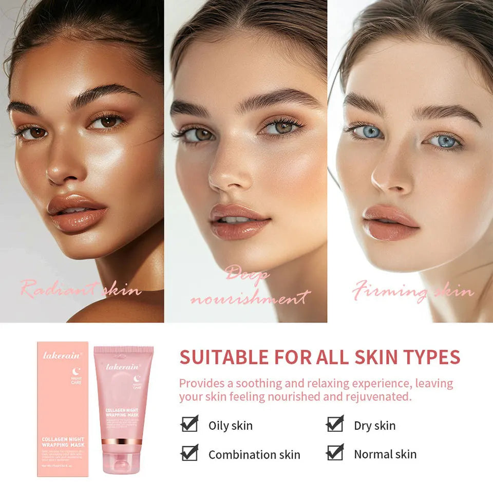 Kollagen Peel-Off-Maske - Tiefenhydratation & Festigkeit Nachtpflege
