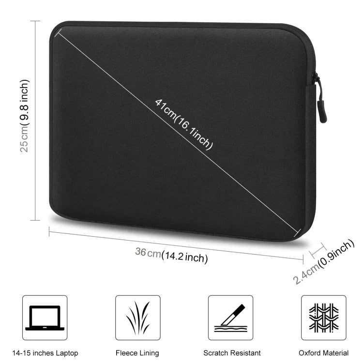 Sacoche Ordinateur Portable 13 15 16 Pouces – Housse Tablette Zippée Mallette Bureau