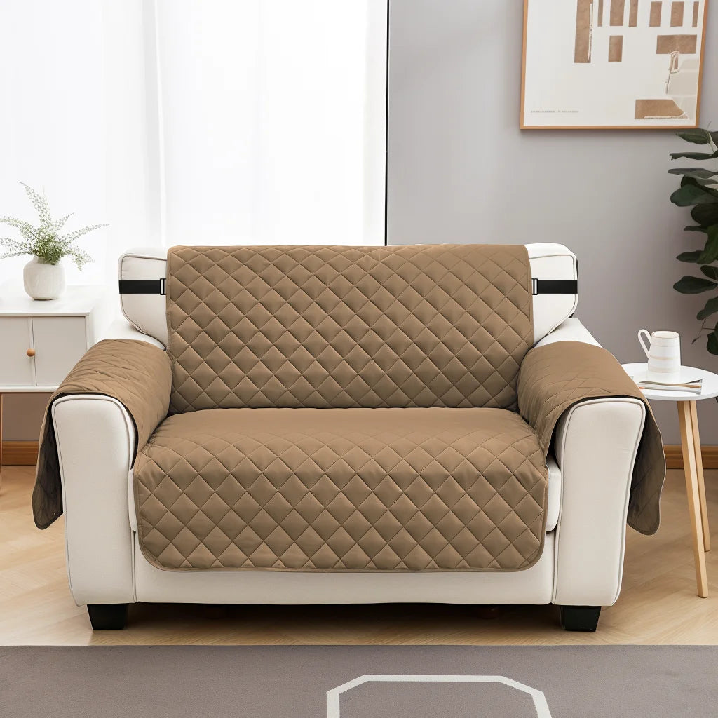 Housse Canapé Matelassée Imperméable Antidérapant Sangles Élastiques – Protège Canapé Lavable Enfants & Animaux | Déco Maison