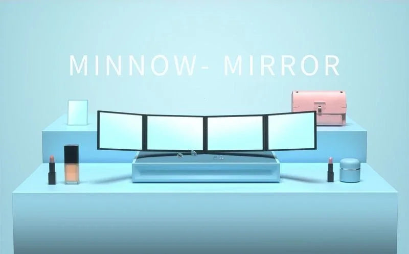 Miroir Maquillage 360° Pliable 4 Faces - Coiffure & Beauté Portable