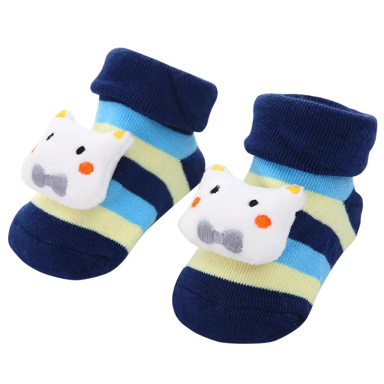 Chaussettes Bébé Unisexe Motifs Animaux Cartoon – Antidérapantes Nouveau-Né Toddler Cadeau Naissance