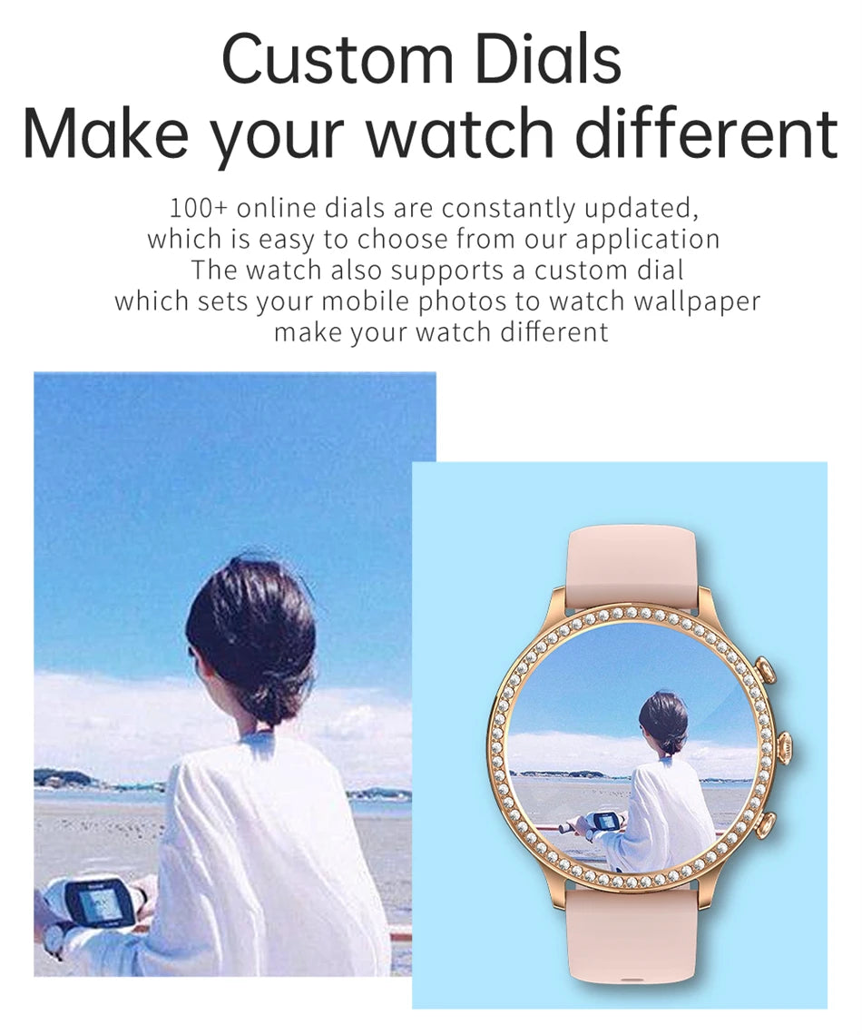 Montre Connectée Femme LIGE 2026 – Appels Bluetooth, Cadran Personnalisable & Suivi Cardio | Étanche Sport & Fitness | Cadeau Femme