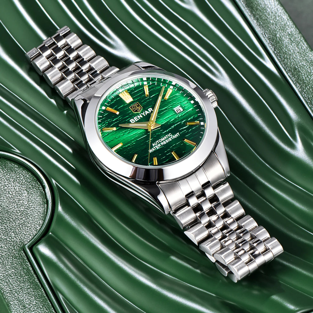 Montre Homme Luxe BENYAR Mécanique Automatique Acier – Étanche Sport Top Brand
