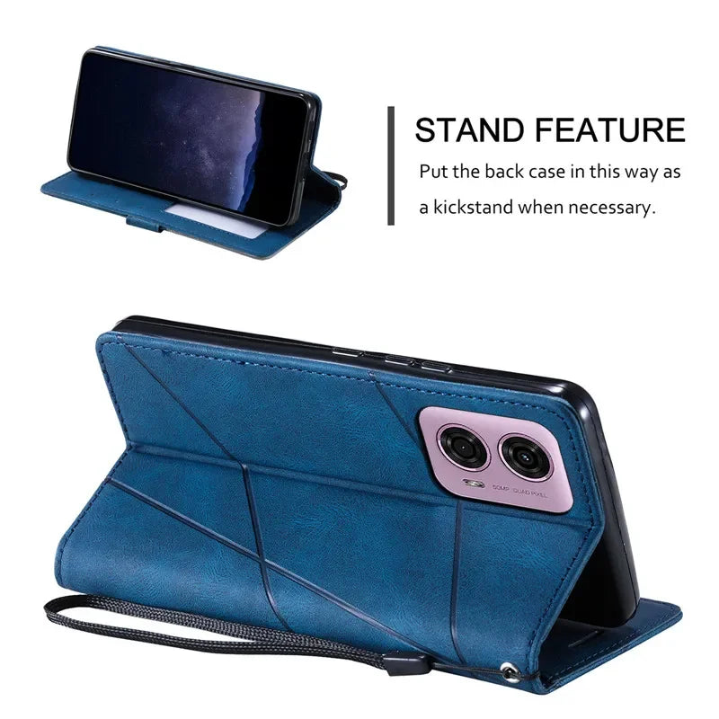 Coque Portefeuille Motorola MOTO G34 G24 G04 G14 G54 G84 5G – Étui Cuir Magnétique Rabat Protection