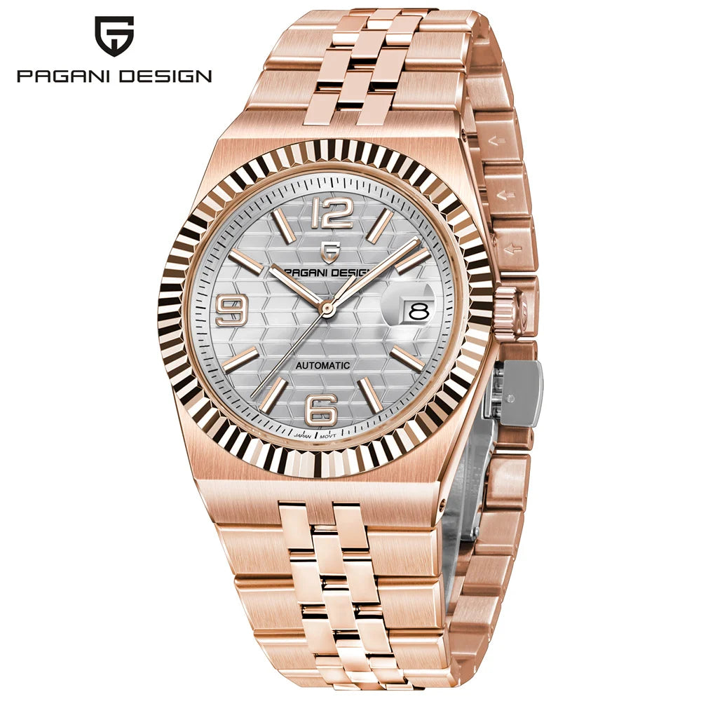 Montre Homme Luxe PAGANI DESIGN 2026 Automatique Cadran 3D Losange Verre Saphir – Business Fashion