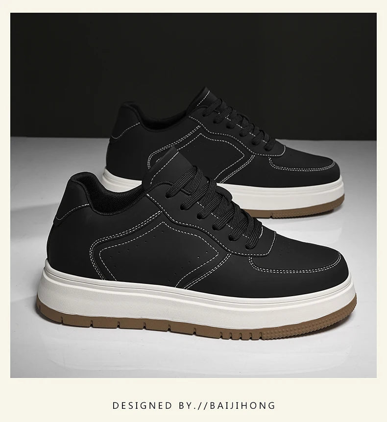Chaussures Rehaussantes Homme 10/8/6CM Invisibles – Sport Blanches Grande Taille 37-44