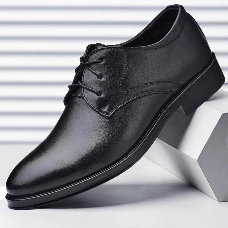 Derby Cuir Business Dress Homme 2025 – Casual Confortable Résistant Fourrure Chaussure