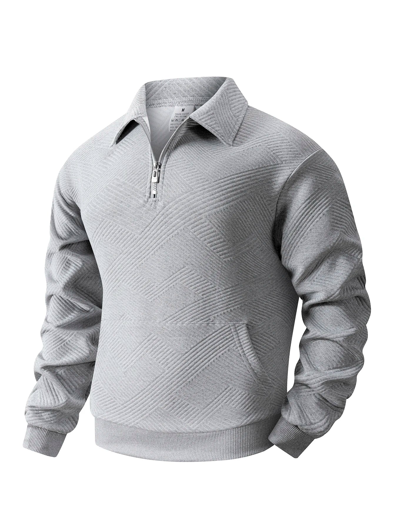 Sweat Homme Quarter Zip Col Polo Roulé Couleur Unie Pullover Manches Longues Casual Outdoor Quotidien Automne Confortable Élégant – Sweatshirt Zippé Premium | Mode Homme Automne Premium