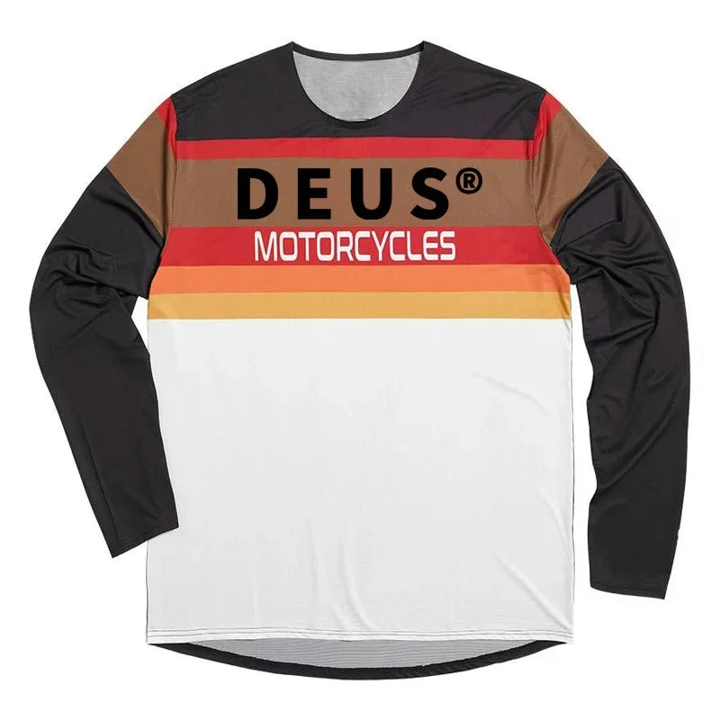 Maillot Vélo Homme Manches Longues Séchage Rapide – Motocross Downhill MTB Cyclisme Performance | Sport Homme Outdoor