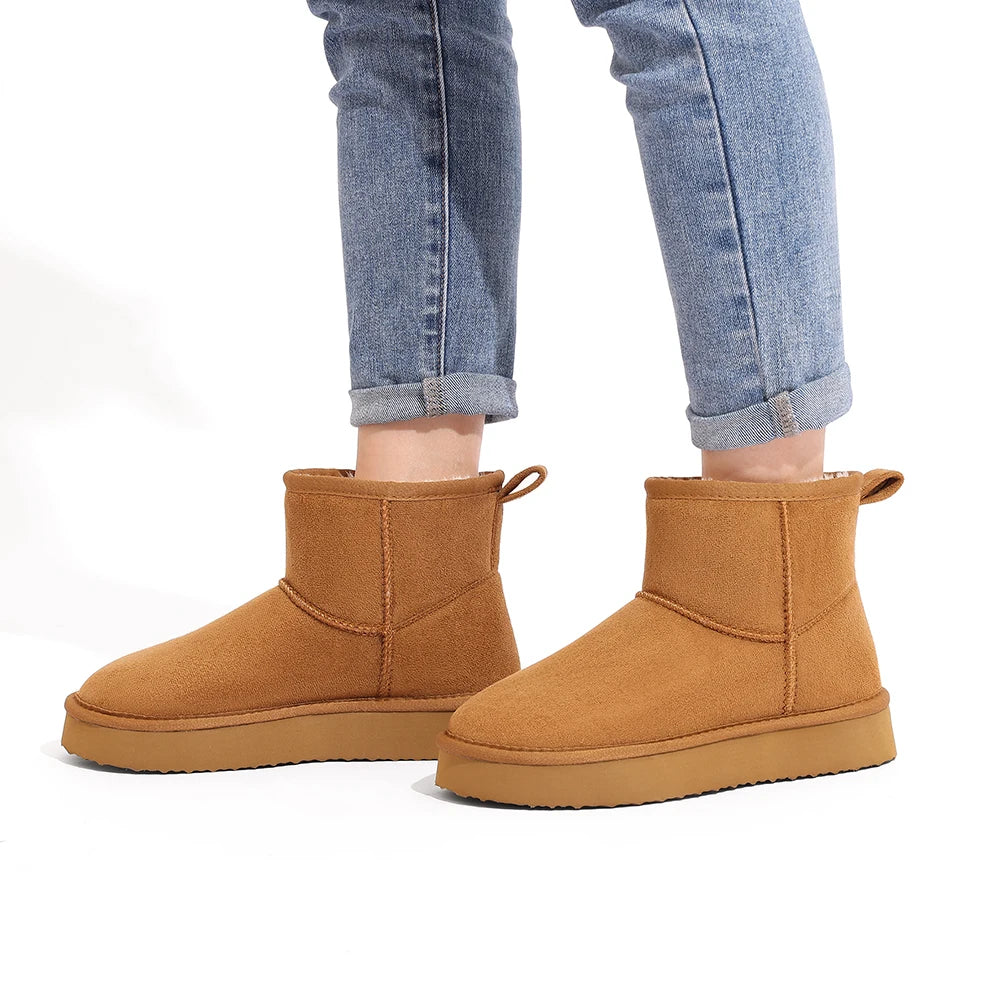 Eyriphy Boots Neige Fourrure Femme Hiver 2024 – Cheville Épaissies Non-Slip Outdoor Chaud