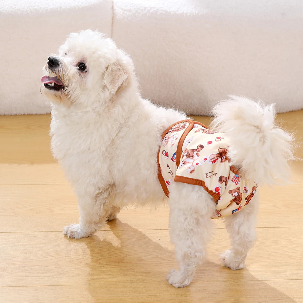 Couche Chienne Lavable BIAI – Culotte Physiologique Étanche Soie Glacée Douce Réutilisable