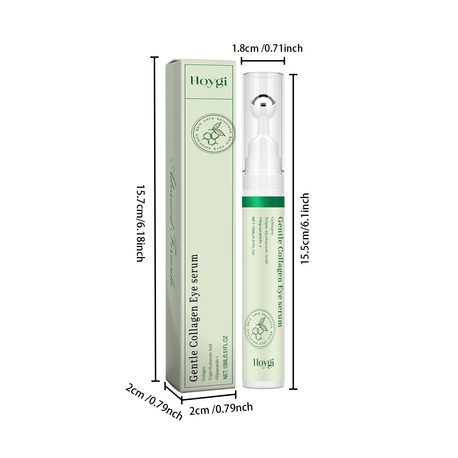 Sérum Contour des Yeux Collagène – Anti-Cernes Poches Gonflements Liftant Hydratant Roller