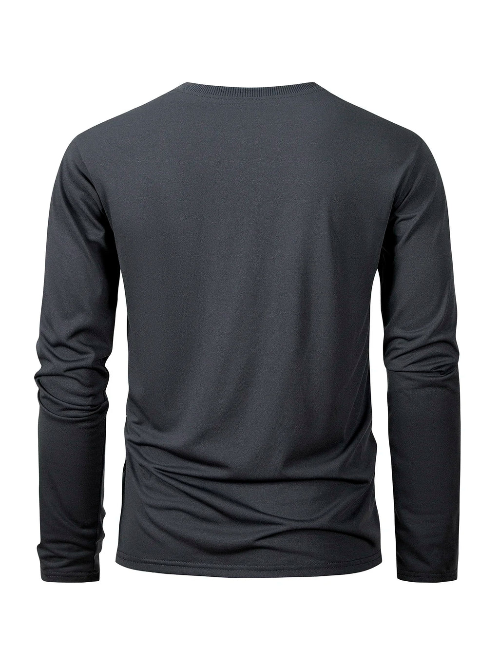 Herren Langarmshirt Unifarben Baumwolle – Rundhals Unisex | Freizeit, Fitness & Laufen | Komfort & Zeitloser Stil