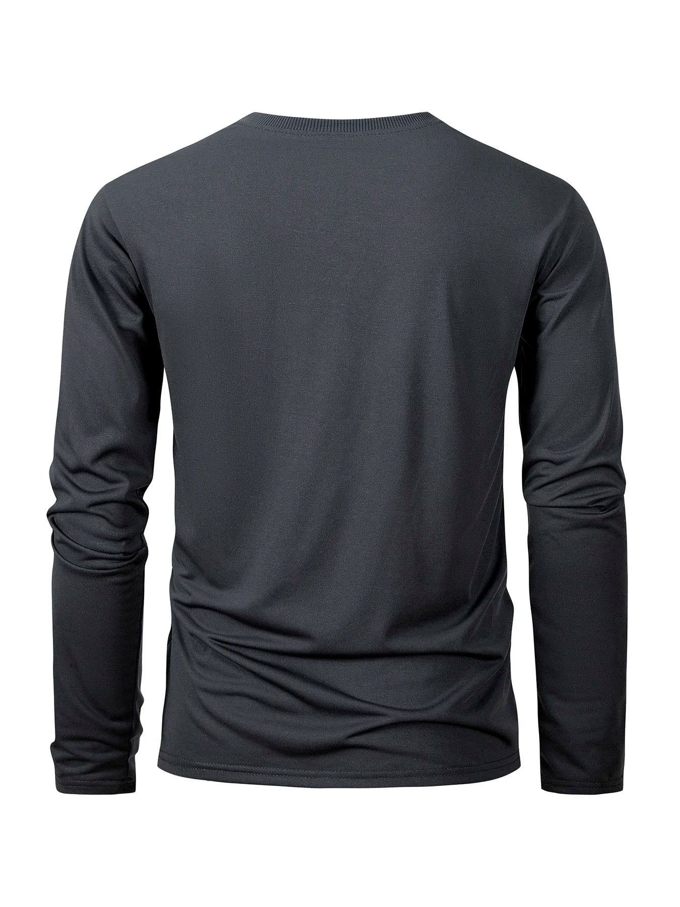 Herren Langarmshirt Unifarben Baumwolle – Rundhals Unisex | Freizeit, Fitness & Laufen | Komfort & Zeitloser Stil