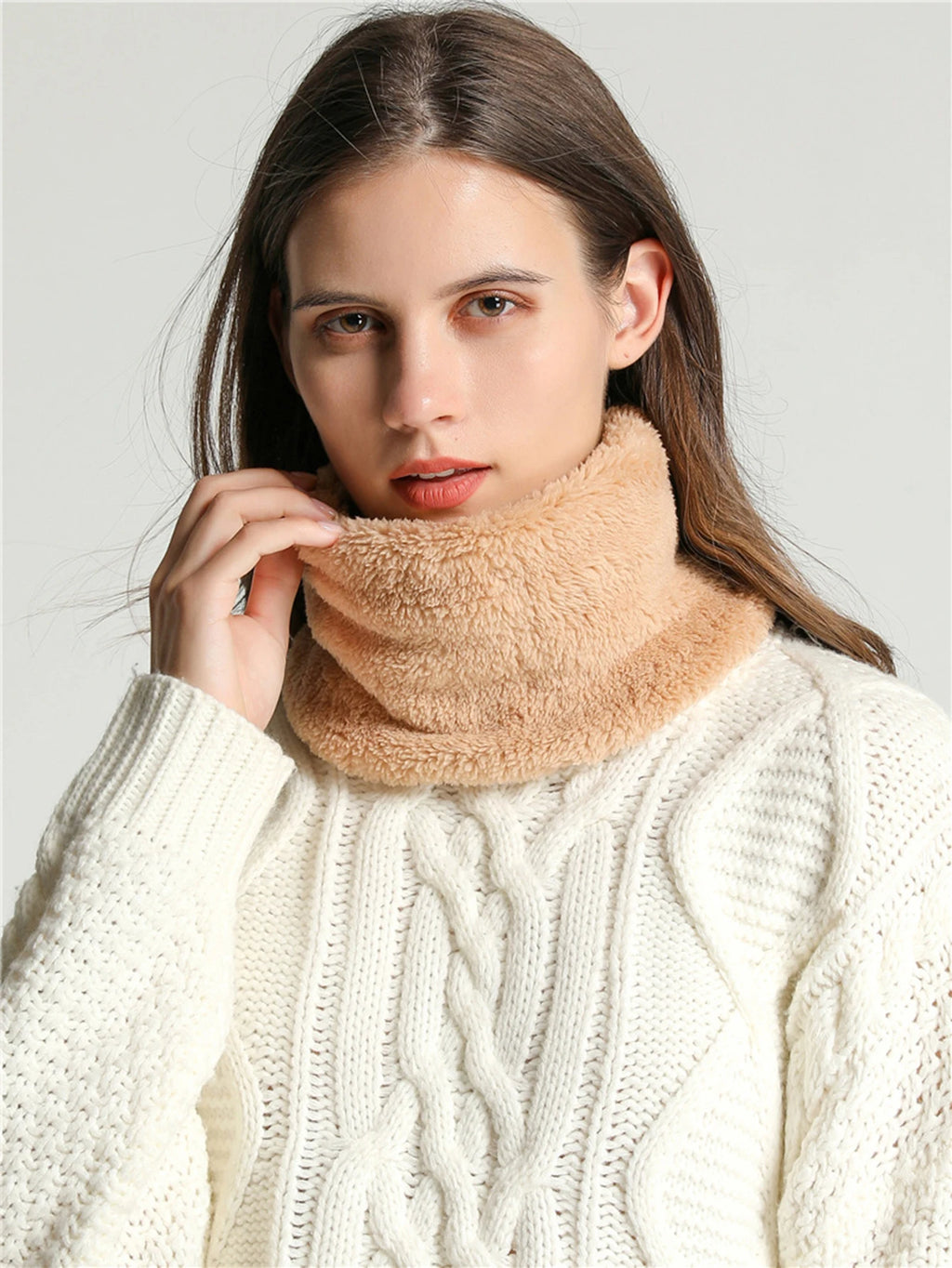 Warmer Kaschmir-Halswärmer Winter – Dickes Fleece-Loop-Schal | Gesichts- & Nackenwärmer | Herren, Damen & Kinder | Outdoor & Sport